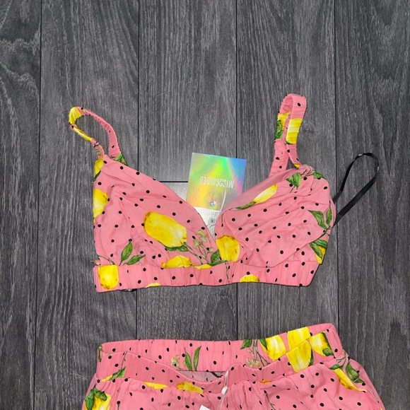 Missguided Pink Lemon Print Set - Picture 5 of 5